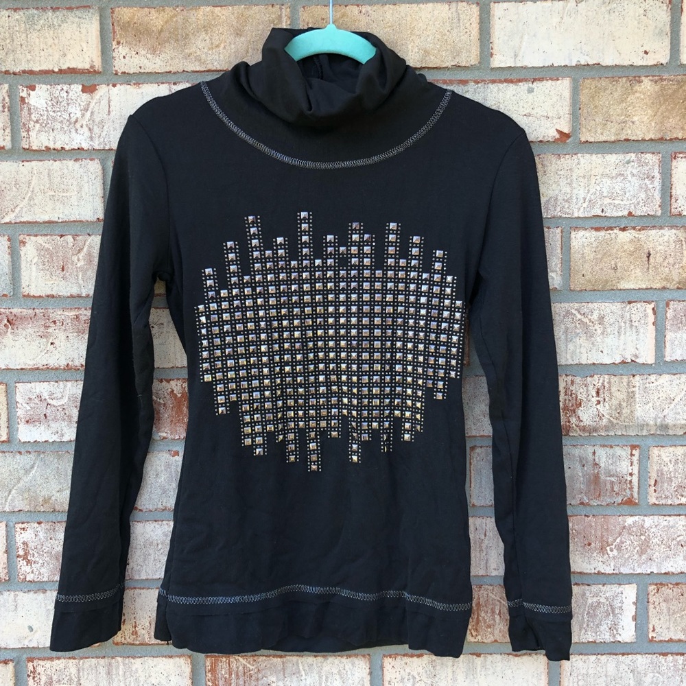 Embellished turtleneck